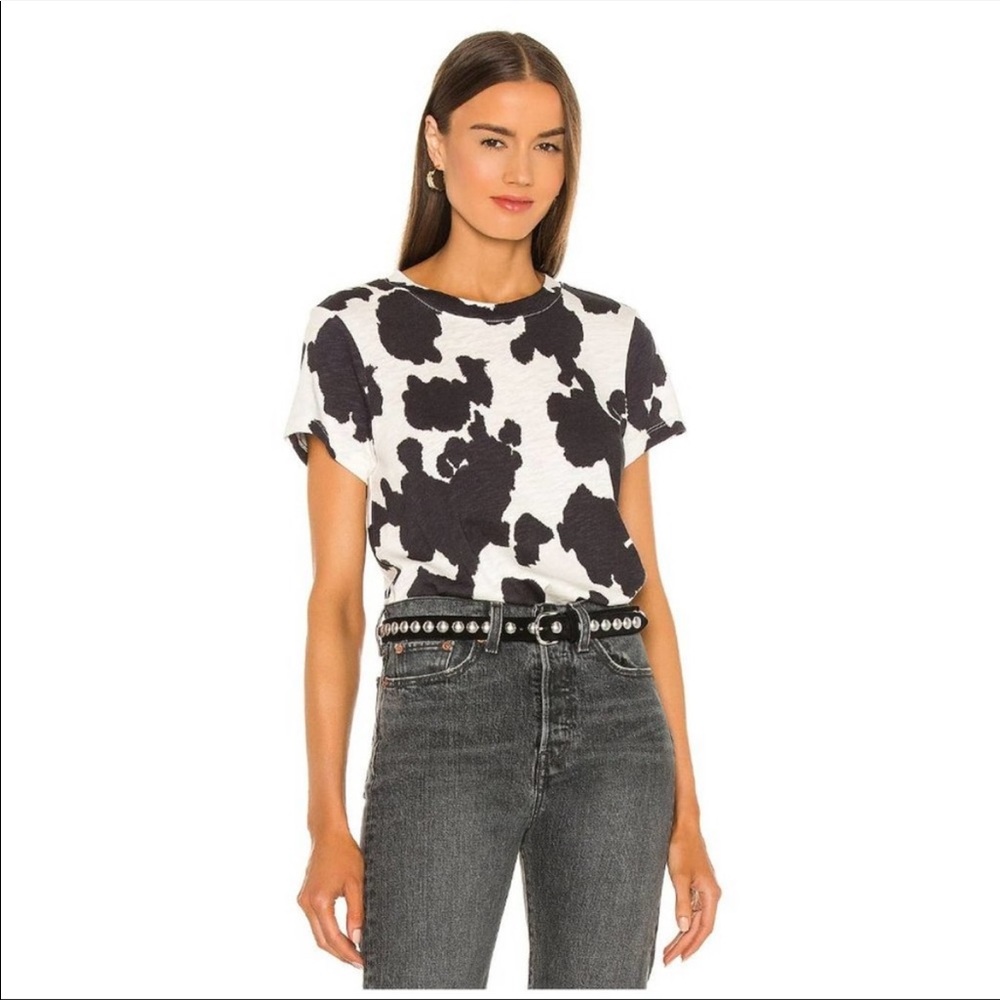 Anthropologie Sanctuary Perfect Tee Cow Print Size small